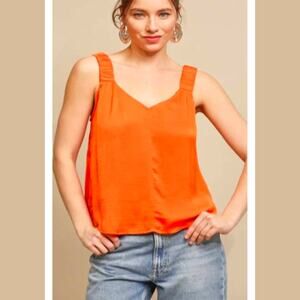 1. State Flowy Silk Effect Top Size Medium NWT